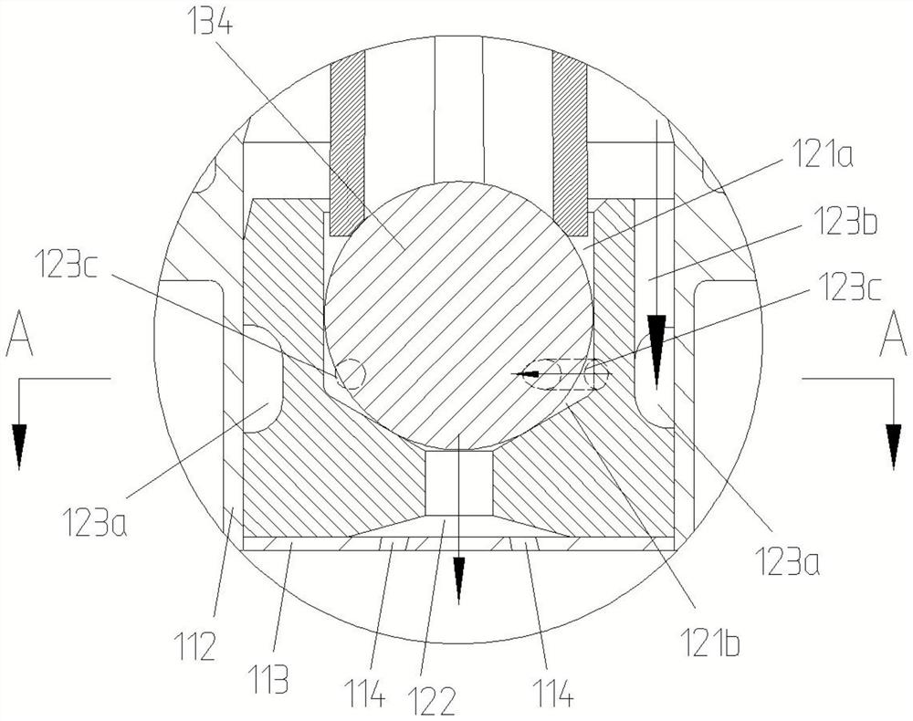 Nozzle core component and fuel injector