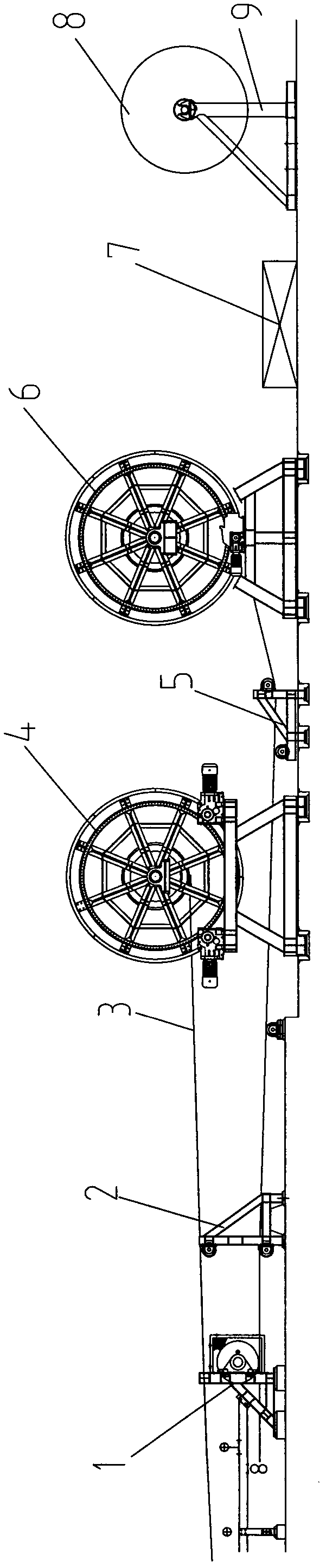 Method for changing long rubber belt of large wide belt of belt conveyer