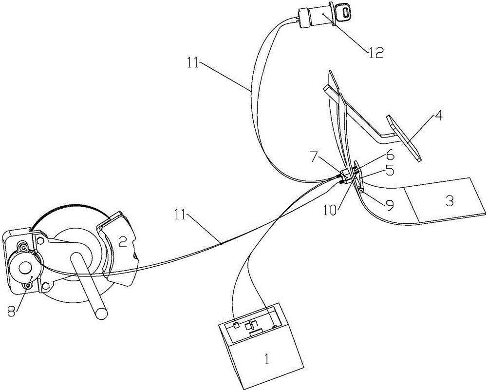 Automobile accelerator emergency brake device