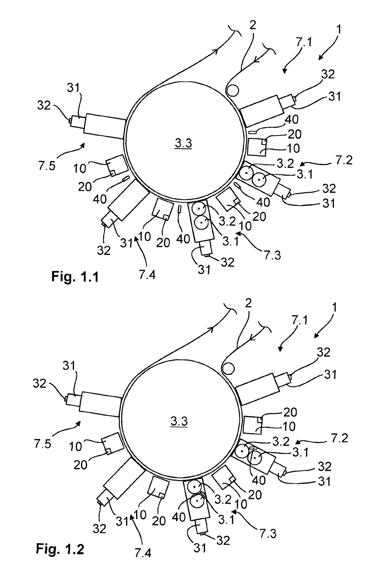 Drying device, system comprising a drying device and method for operating a drying device for drying between inking units of a printing machine