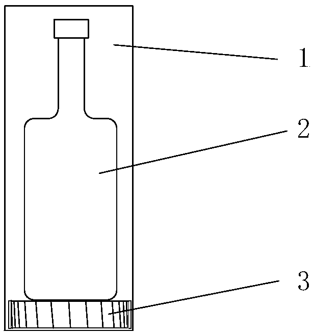 Processing mould for bottled product packaging box with environment-friendly function