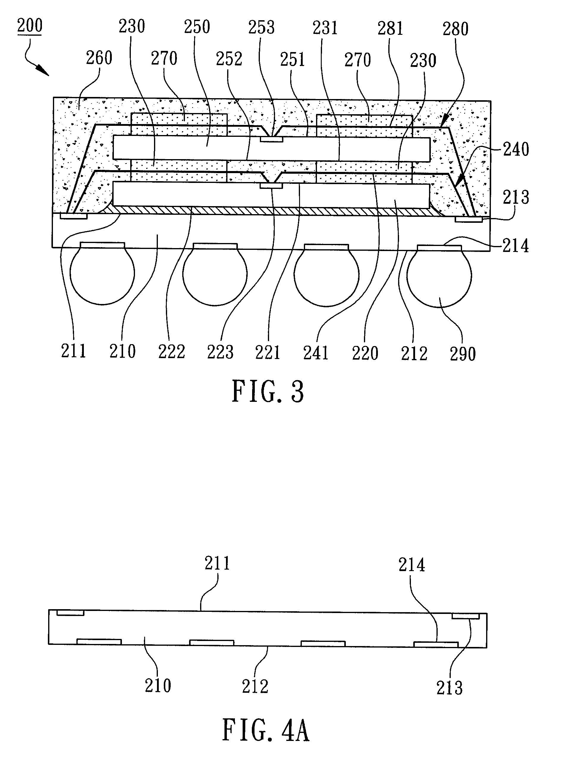 Multi-chip stacked package