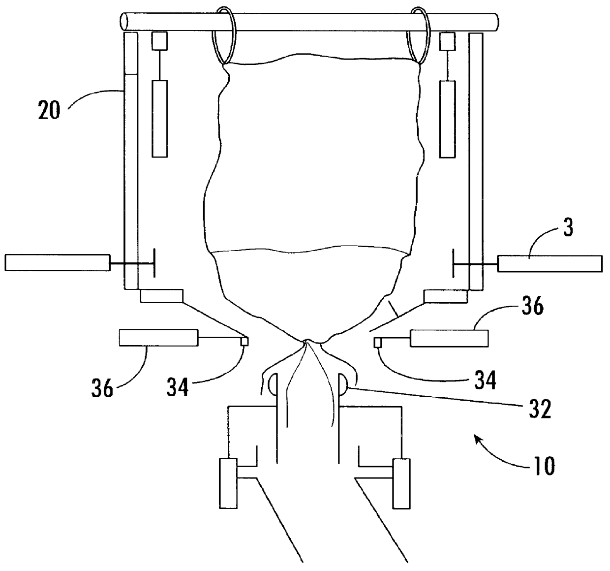 Bag discharge apparatus