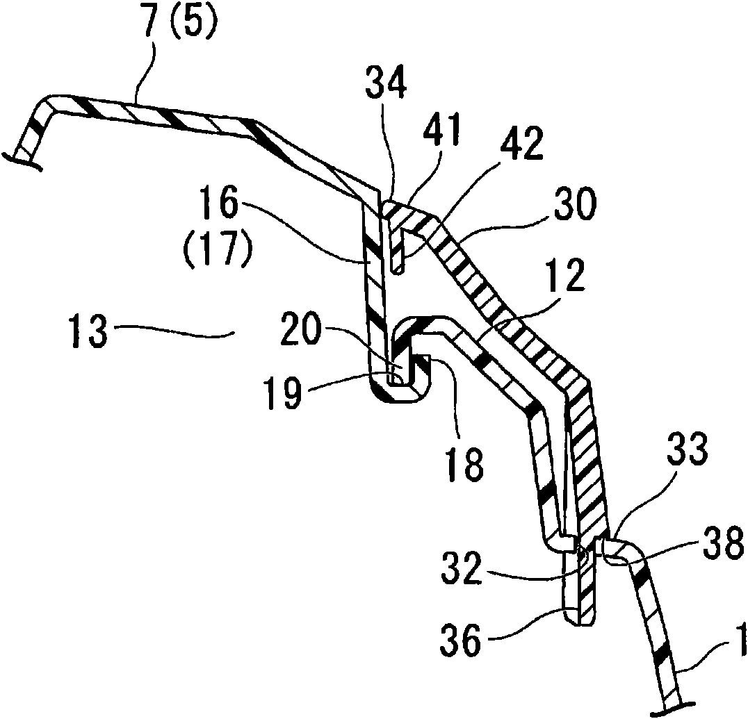 Installation structure of decoration in vehicle room