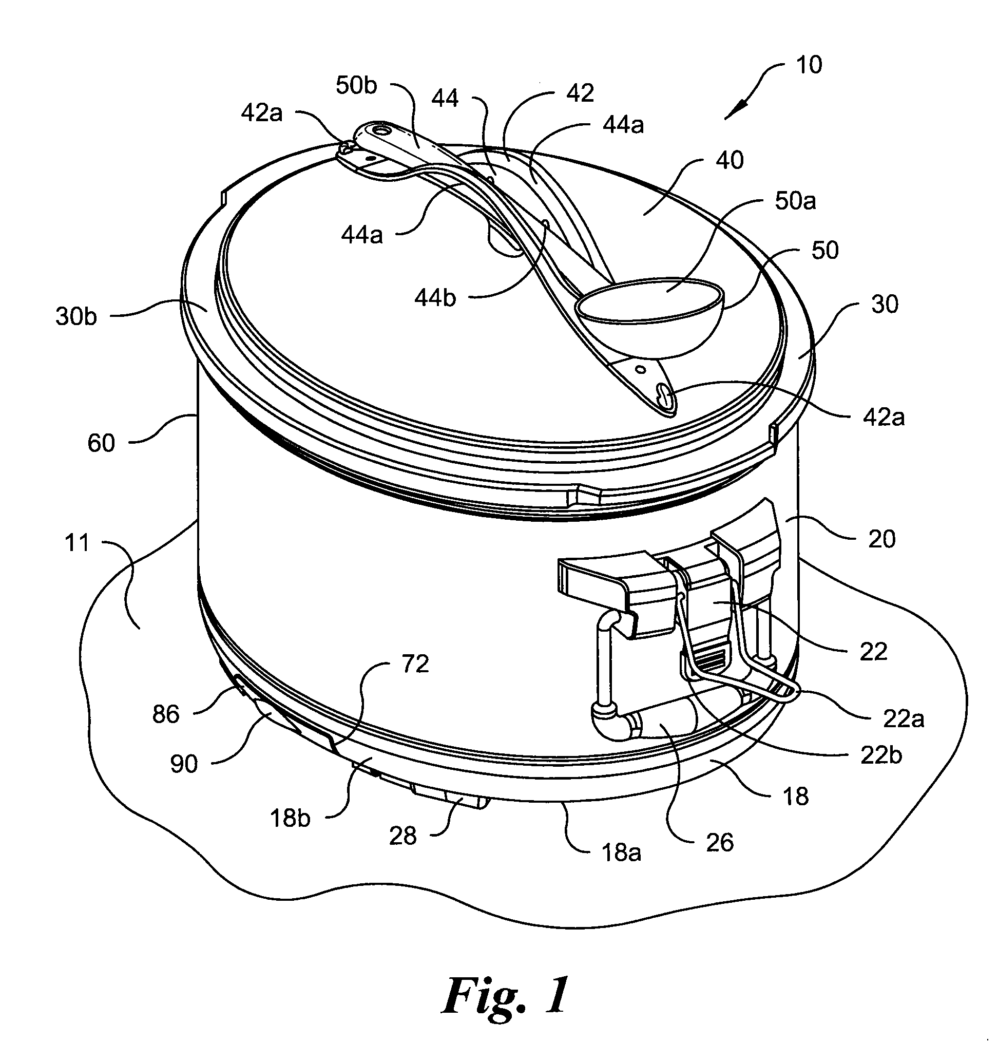 Kitchen appliance for heating foodstuff