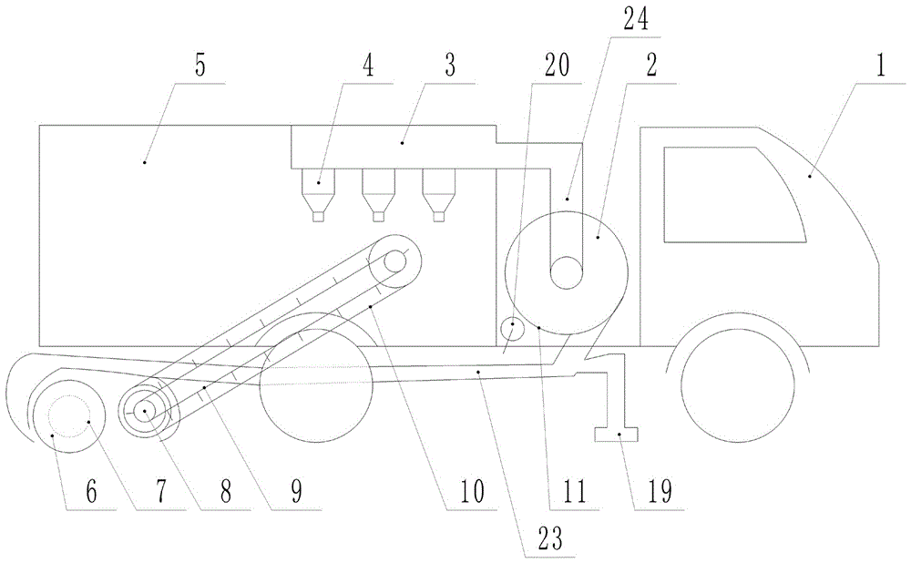 Efficient cyclone high-speed air circulation road sweeper