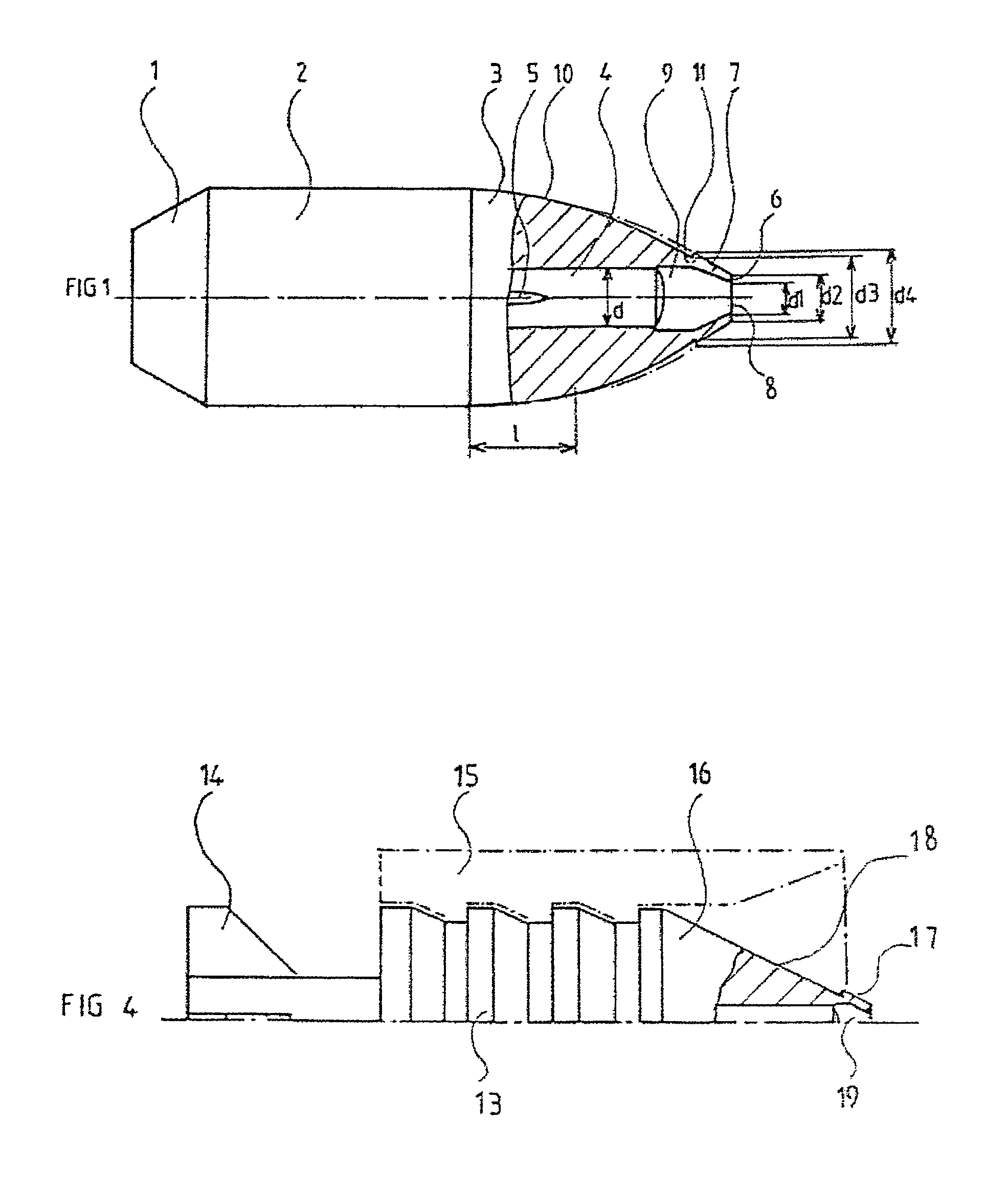 Hunting bullet with reduced aerodynamic resistance