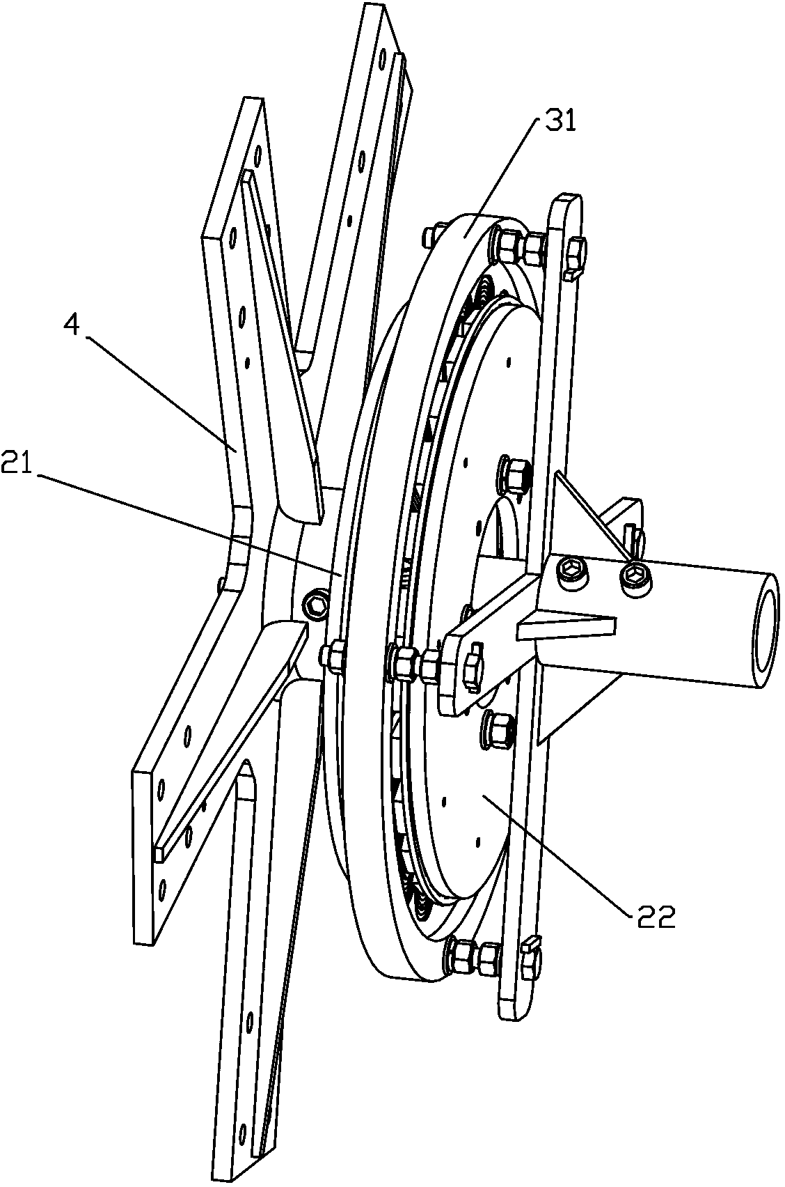 Magnetic steel panel structure used for wind power generation system under extreme condition