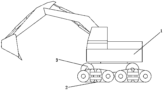 Stable wheel exchange type excavator and wheel exchange method thereof