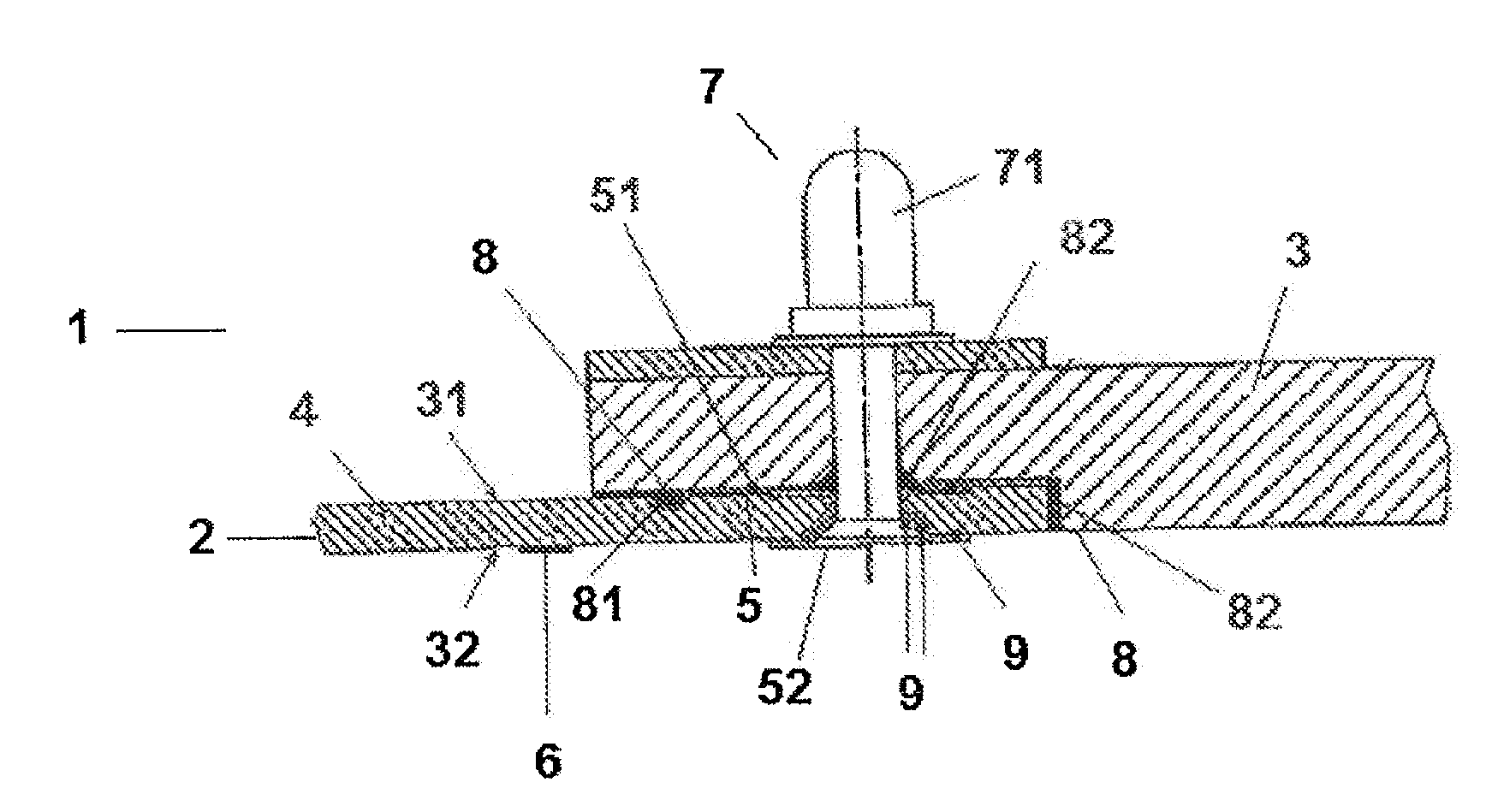 Device for installing conducting components in structures