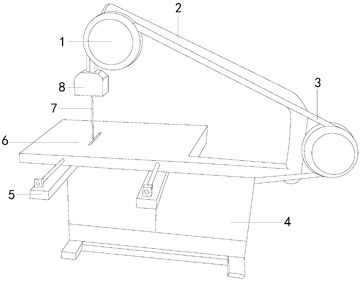 Foamed plastic cutting machine