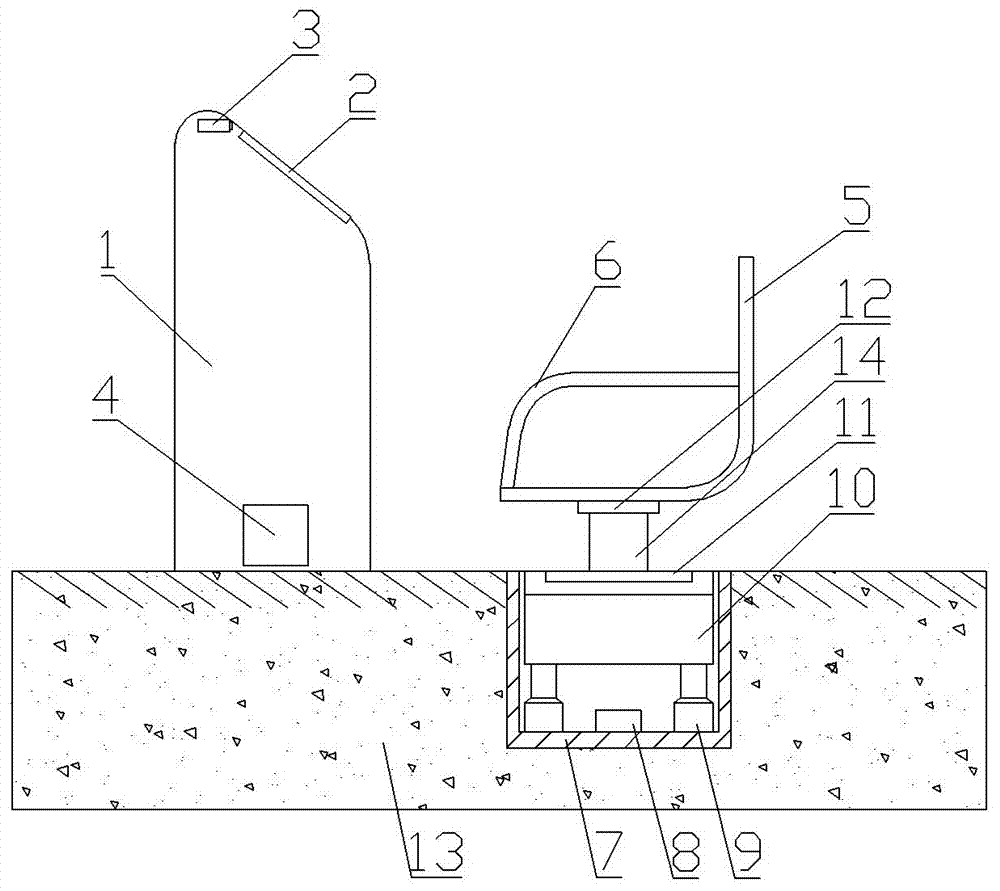 Automatic lifting platform of self-service terminal equipment