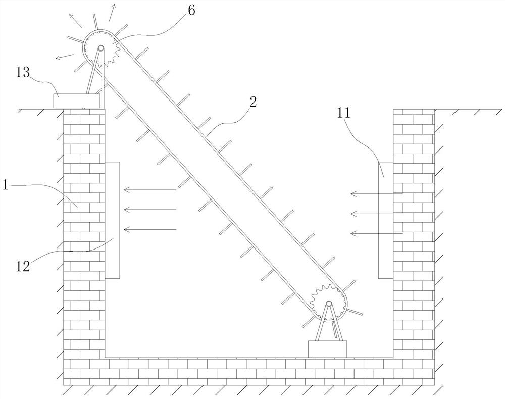 Sewage treatment primary filtering stepped filtering device