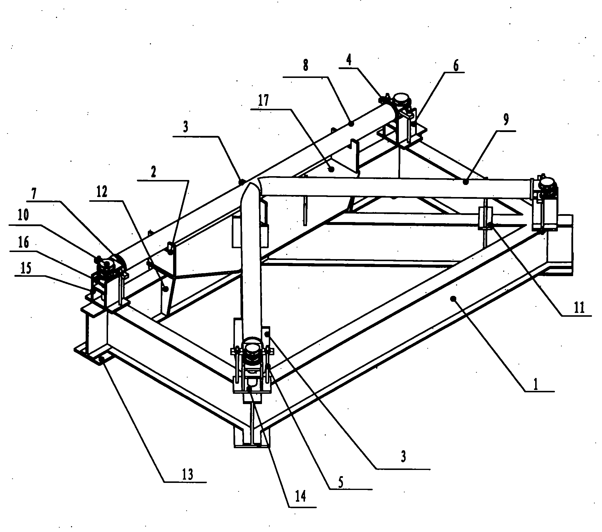 Complete interchanging quick fix tower section K lever welding fixture