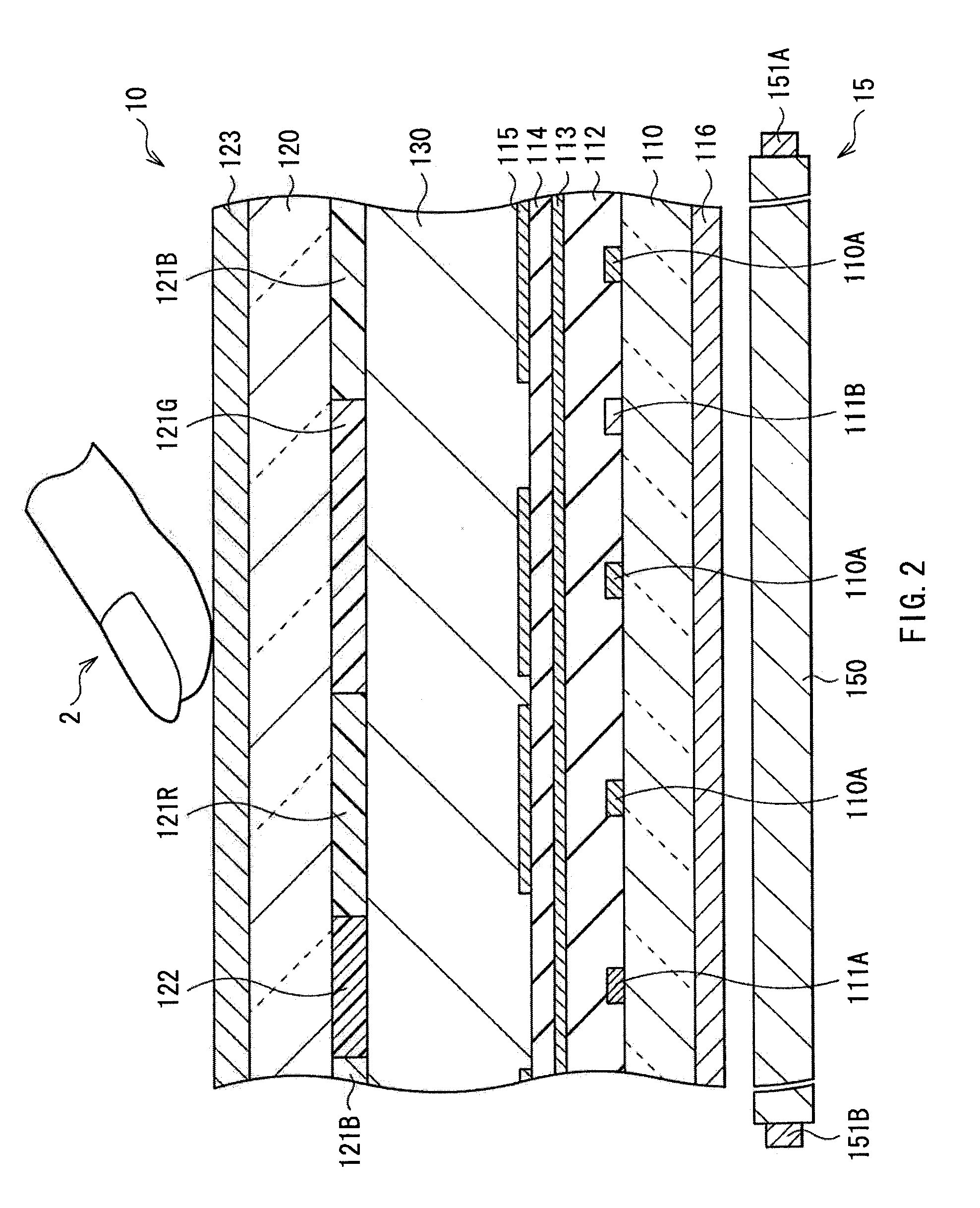 Image input device, image input-output device and electronic unit