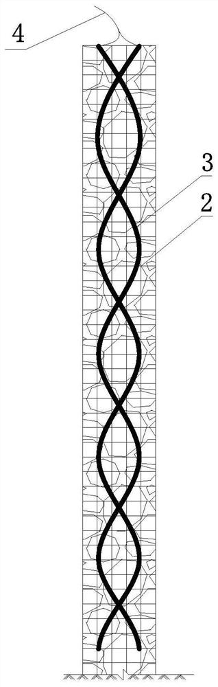 Carbon fiber electroosmosis chain type vertical reinforcement structure and treatment method of soft foundation of carbon fiber electroosmosis chain type vertical reinforcement structure