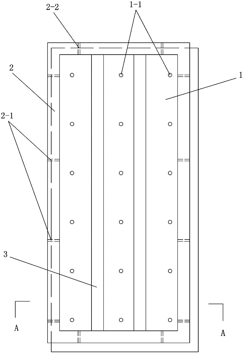 Template unit for cast-in-place concrete wall and construction method thereof