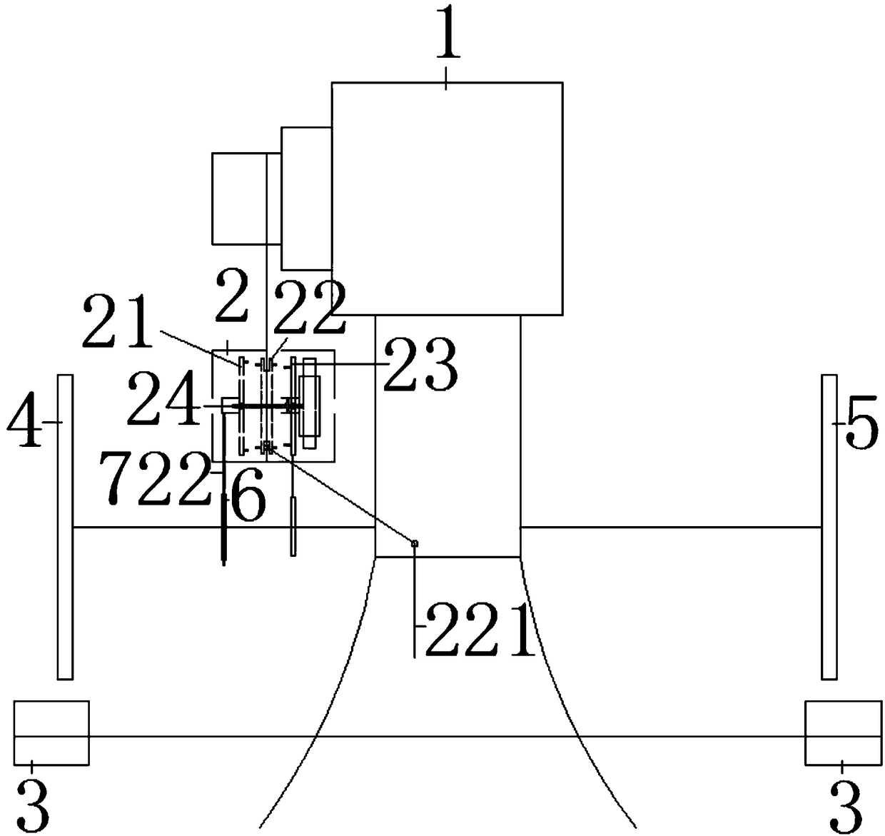 Single-wheel driving vehicle and pit digging mechanism