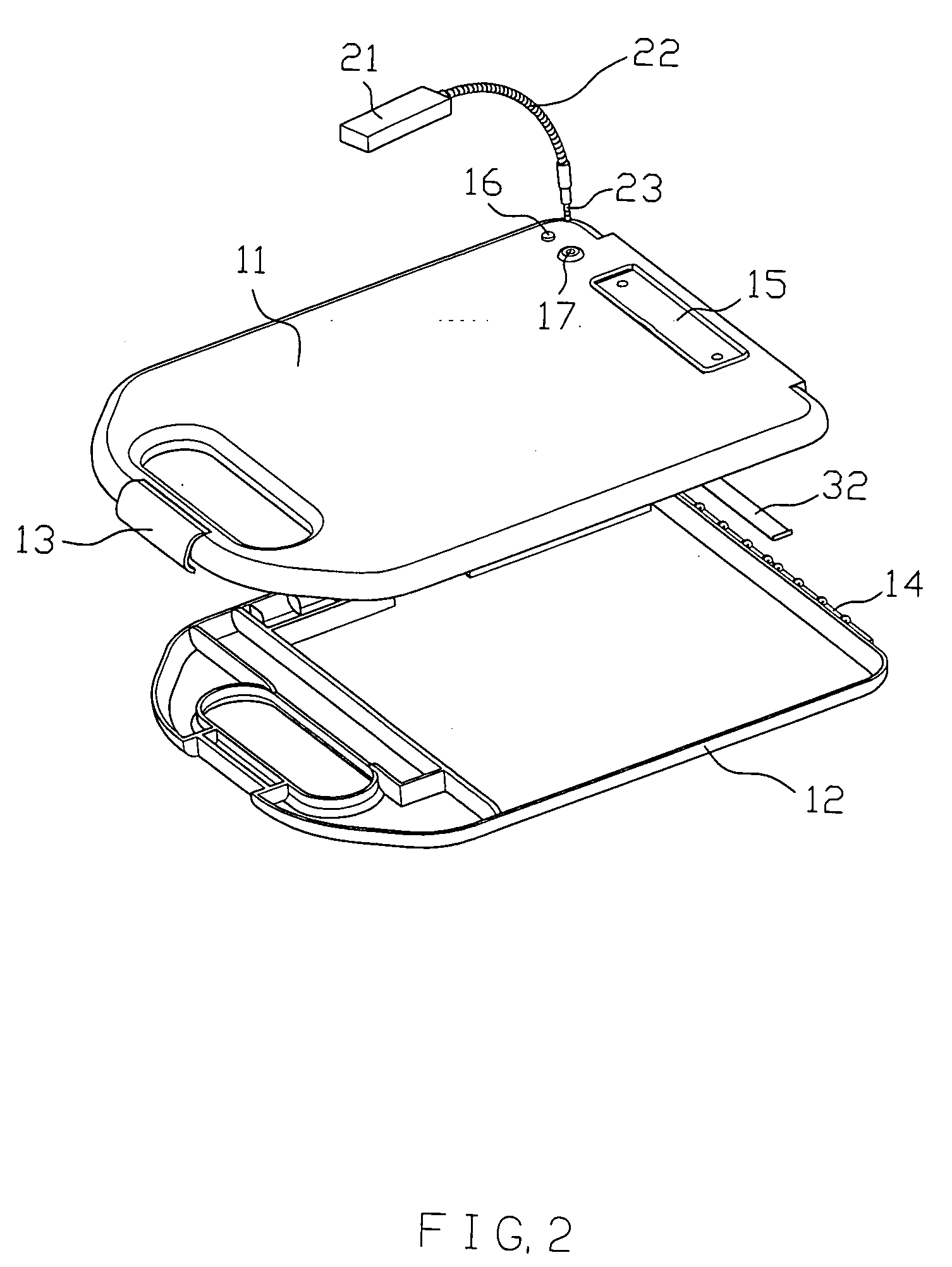 Folder with detachable illumination device