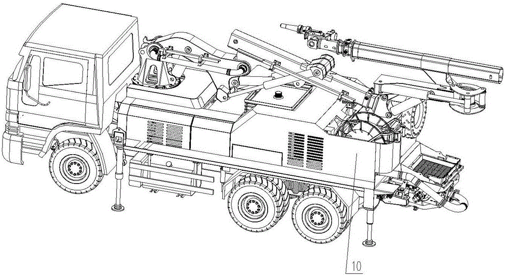 Concrete guniting truck