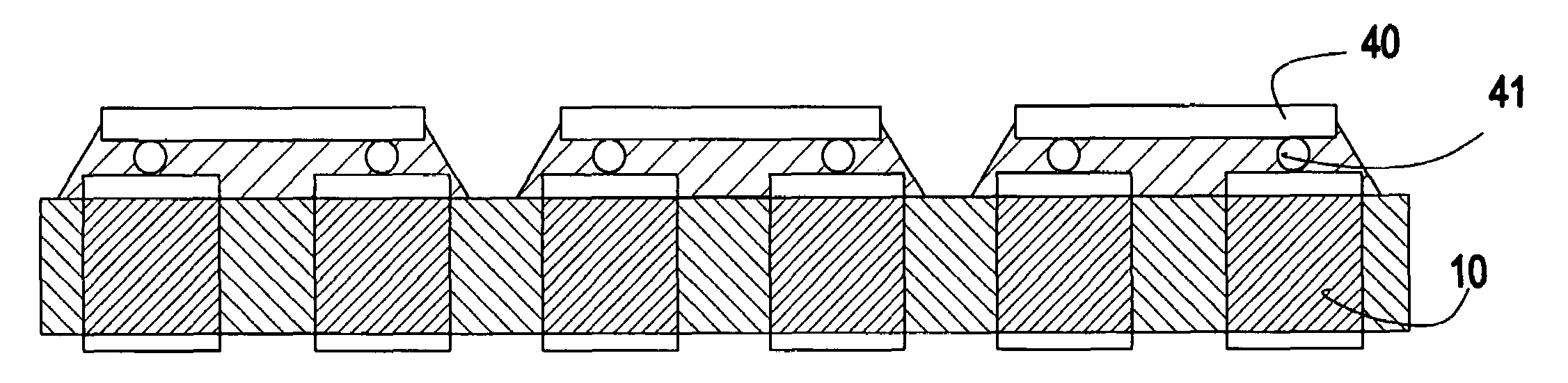 Compound filled in lead IC packaging product