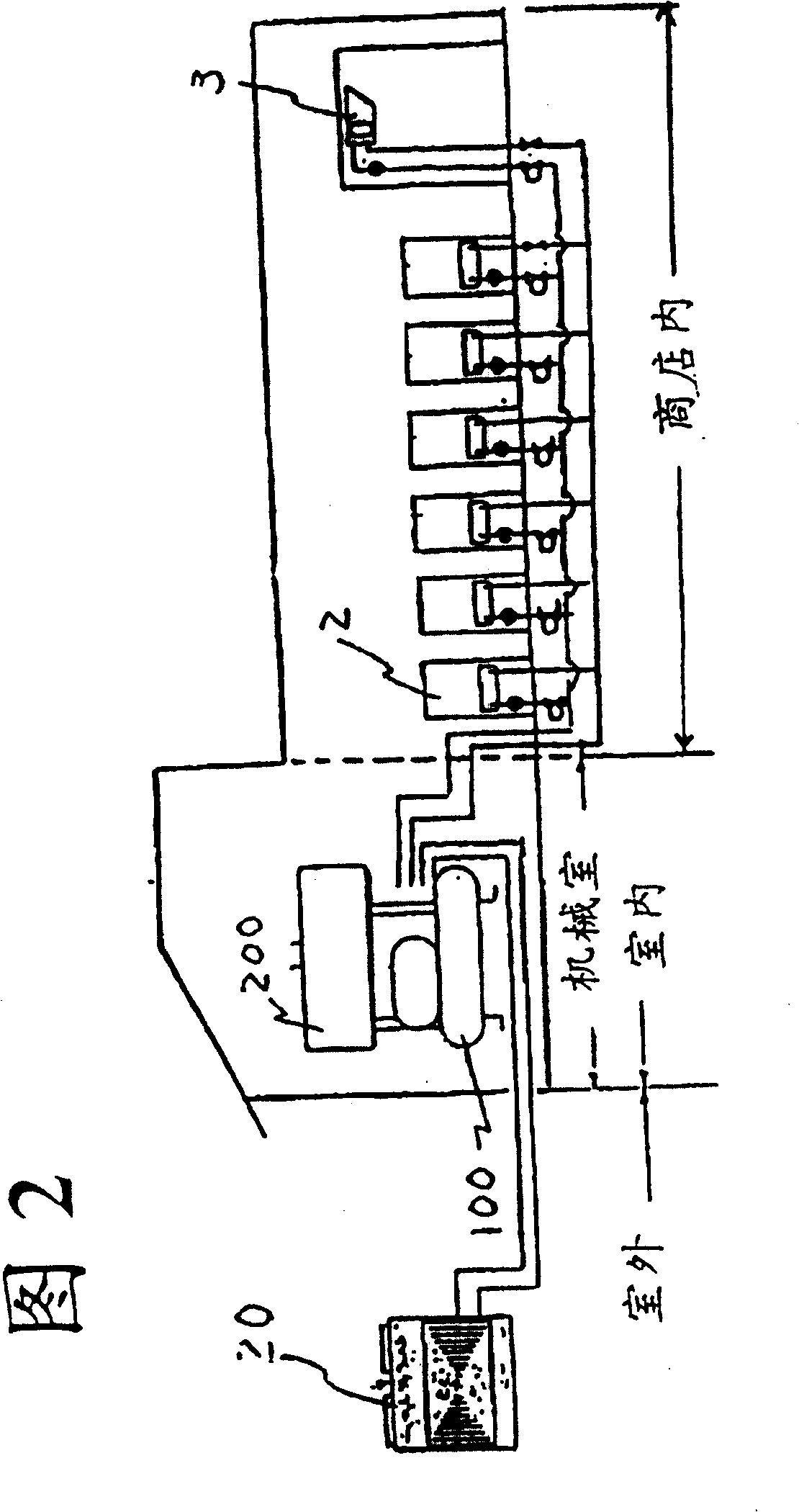 Refrigerator system for store