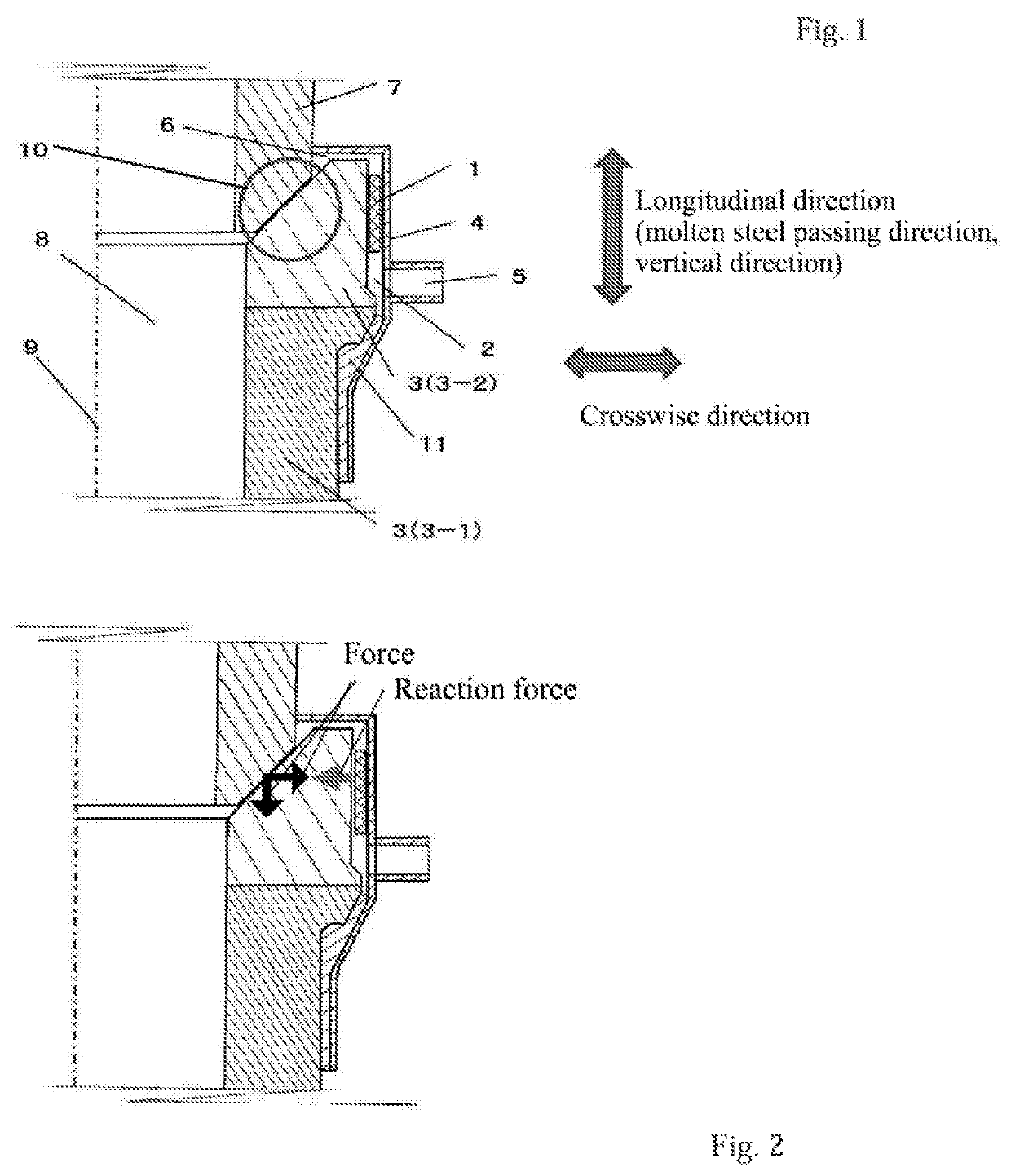 Casting nozzle