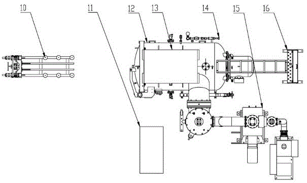 Horizontal type vacuum furnace for diamond particle brazing