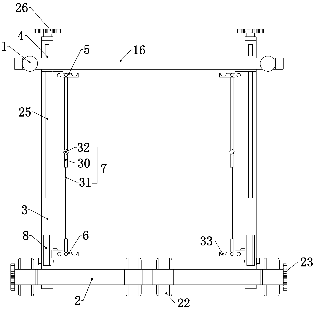 Steel frame fixing device applied to civil engineering