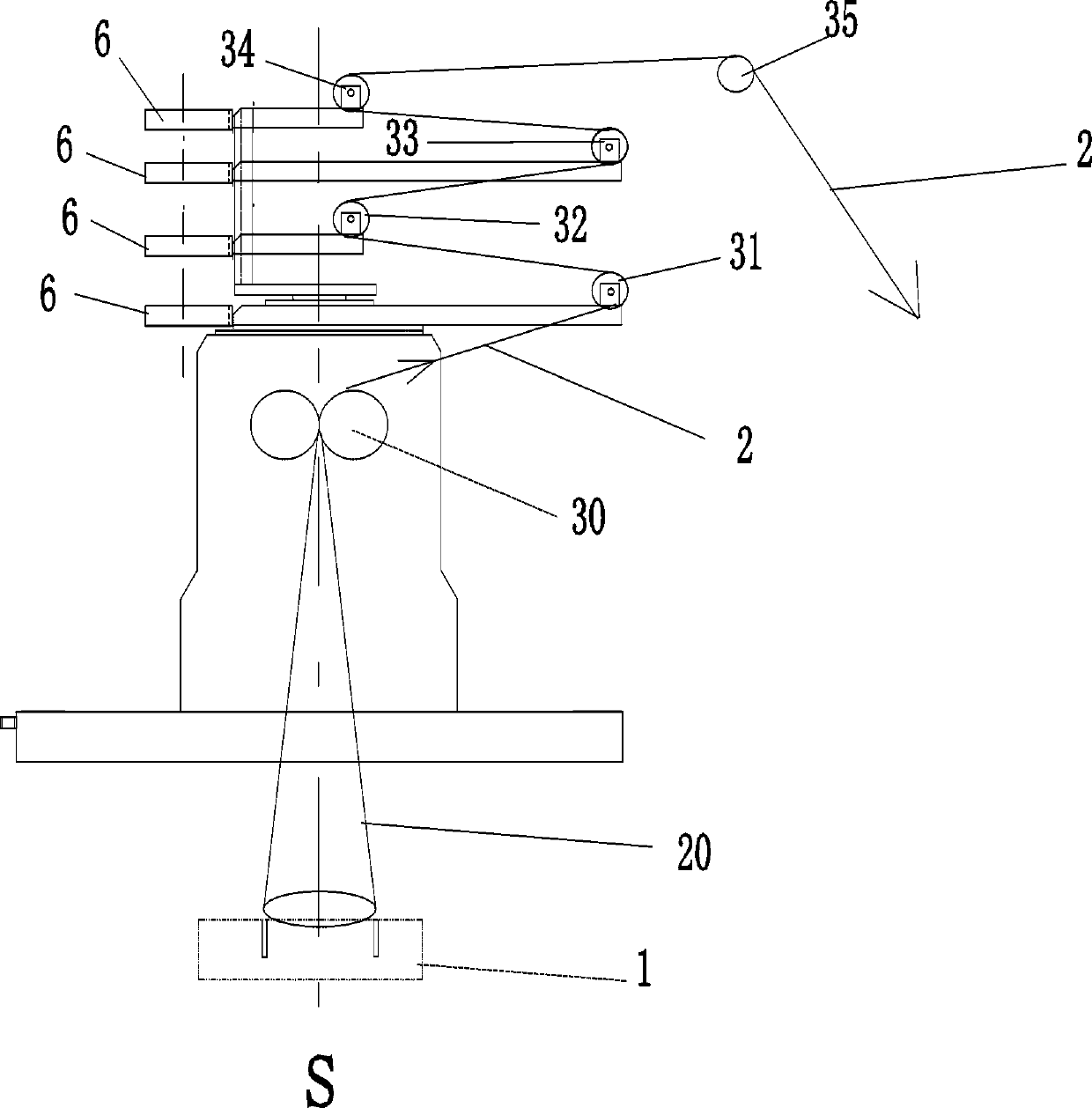 Rotary drawing film blowing production technology