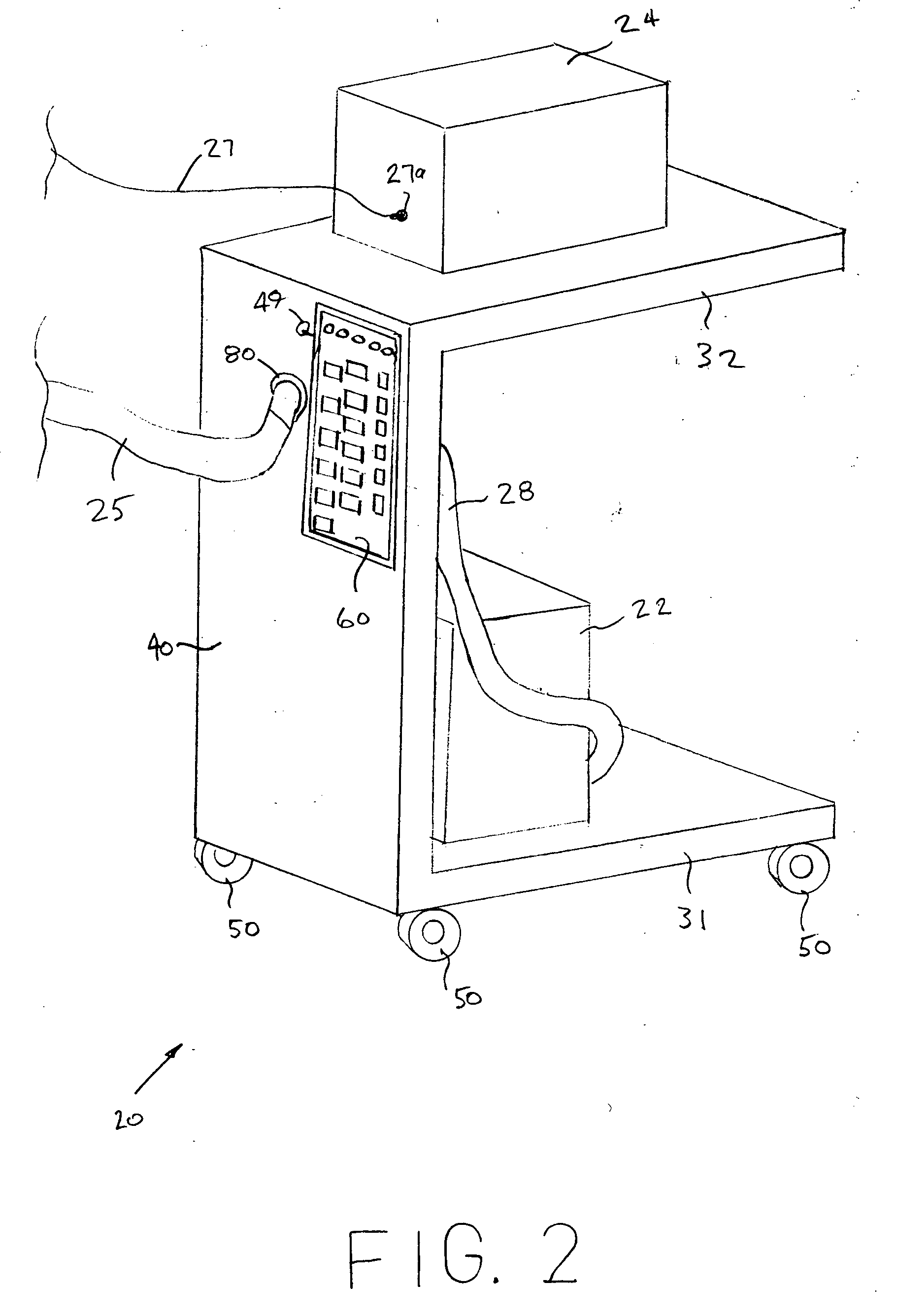 Integrated electrosurgical cart and surgical smoke evacuator unit