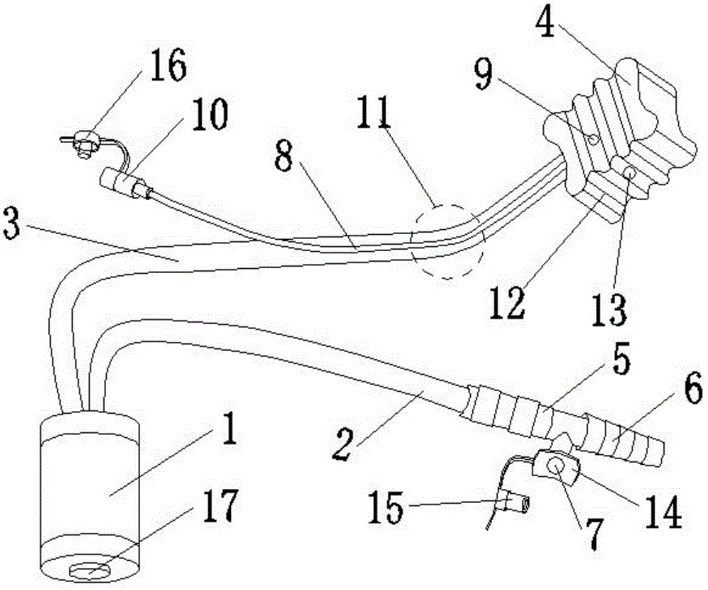 Double-cavity flush sputum aspirator