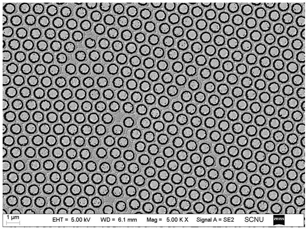 A kind of fabrication method of columnar coaxial ring nanostructure