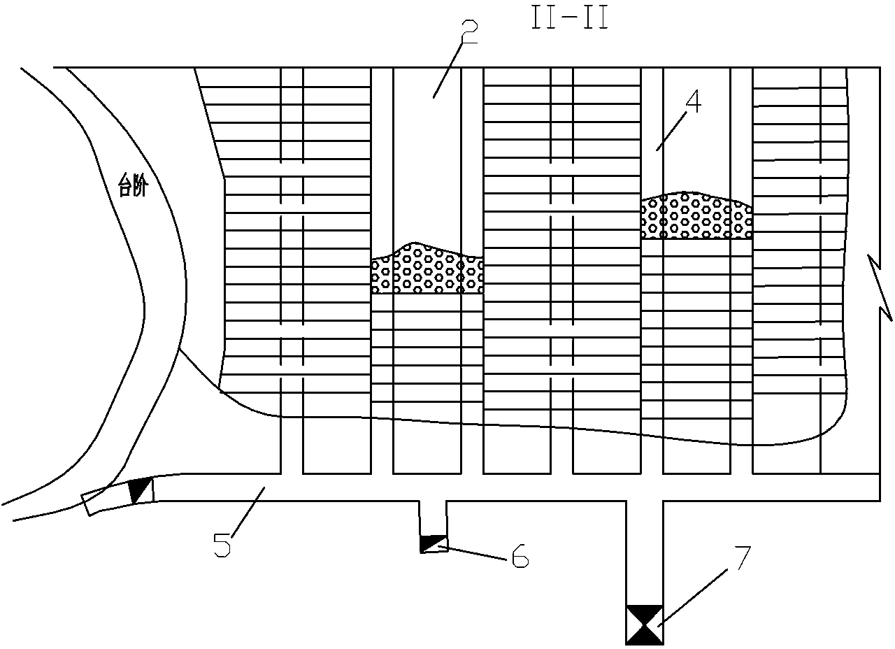 Drift-pillar-free sublevel barnyard caving mining method of open pit transferred underground transitional period