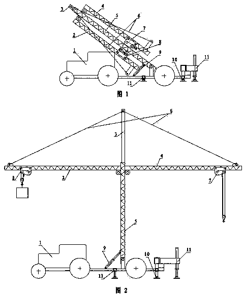 Movable type tower crane