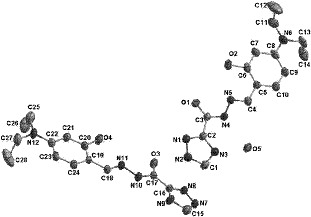 Fluorescence probe based on triazole acyl hydrazone derivative and preparation method of fluorescence probe