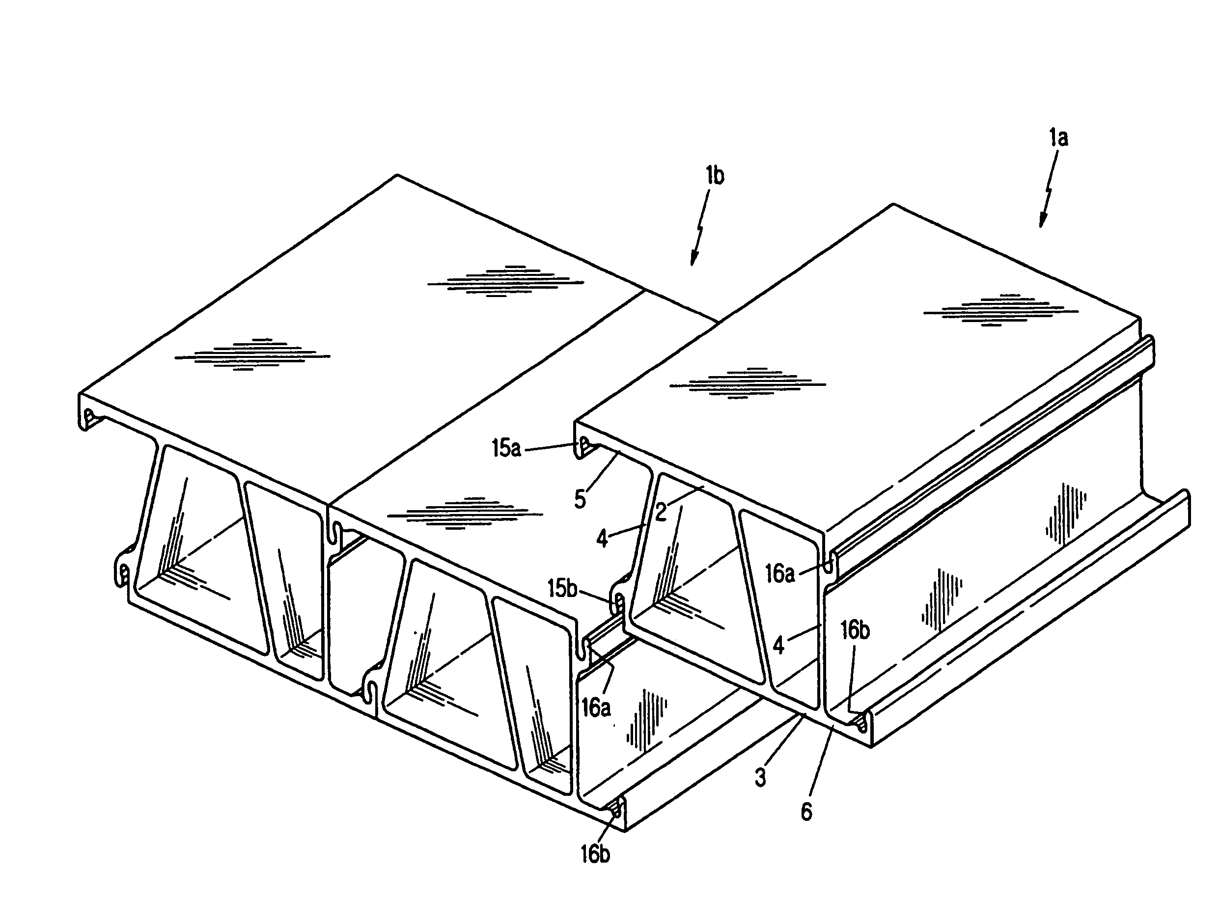 Fiber reinforced polymer composite bridge deck of tubular profile having vertical snap-fit connection