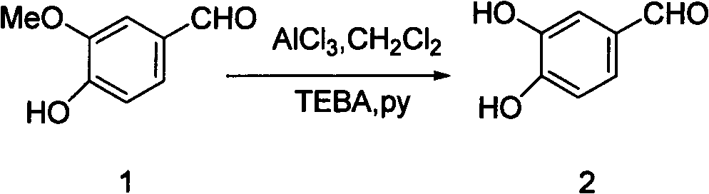 Preparation method of 4-difluoromethoxy-3-hydroxybenzaldehyde