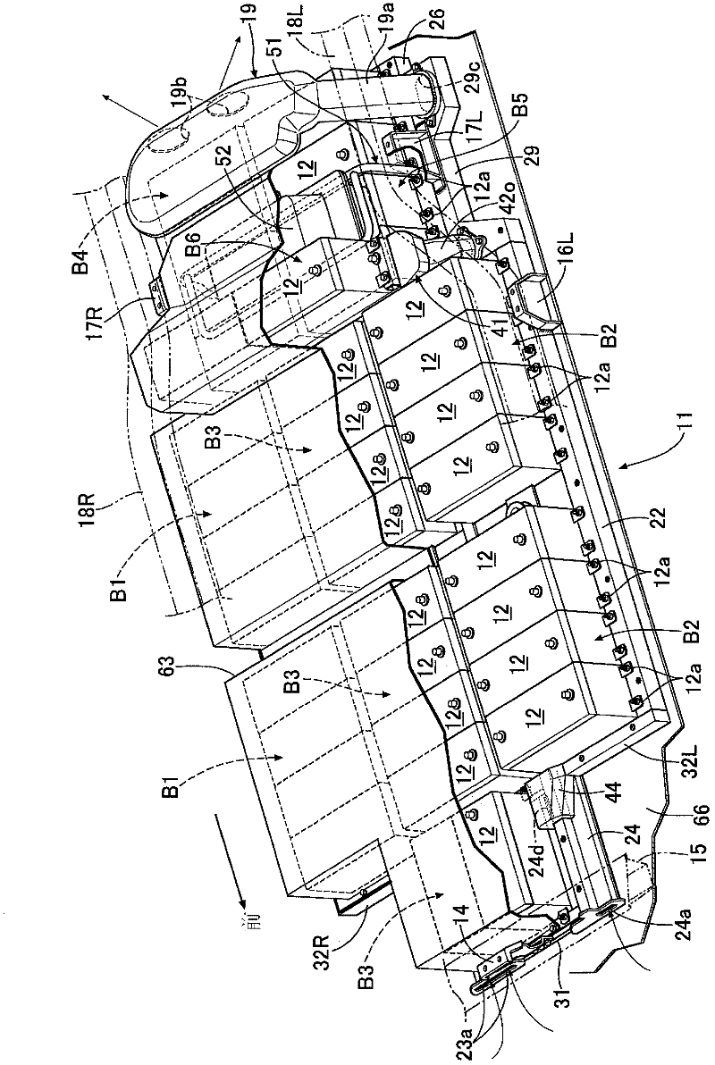 Battery cooling structure