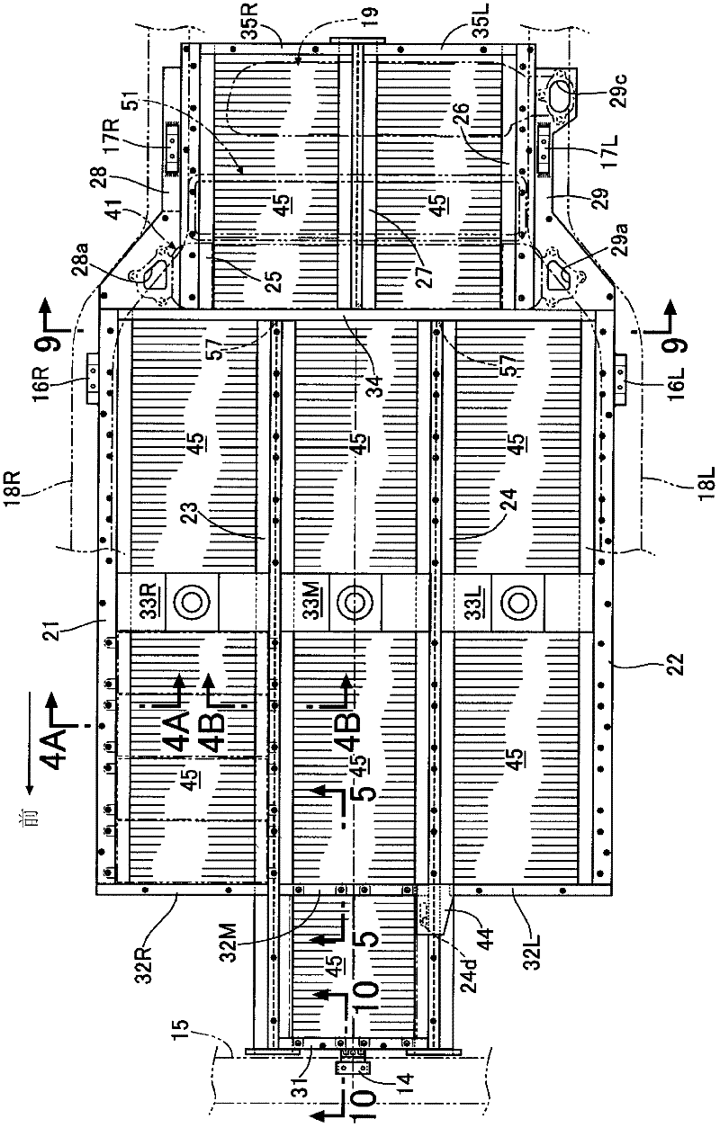 Battery cooling structure