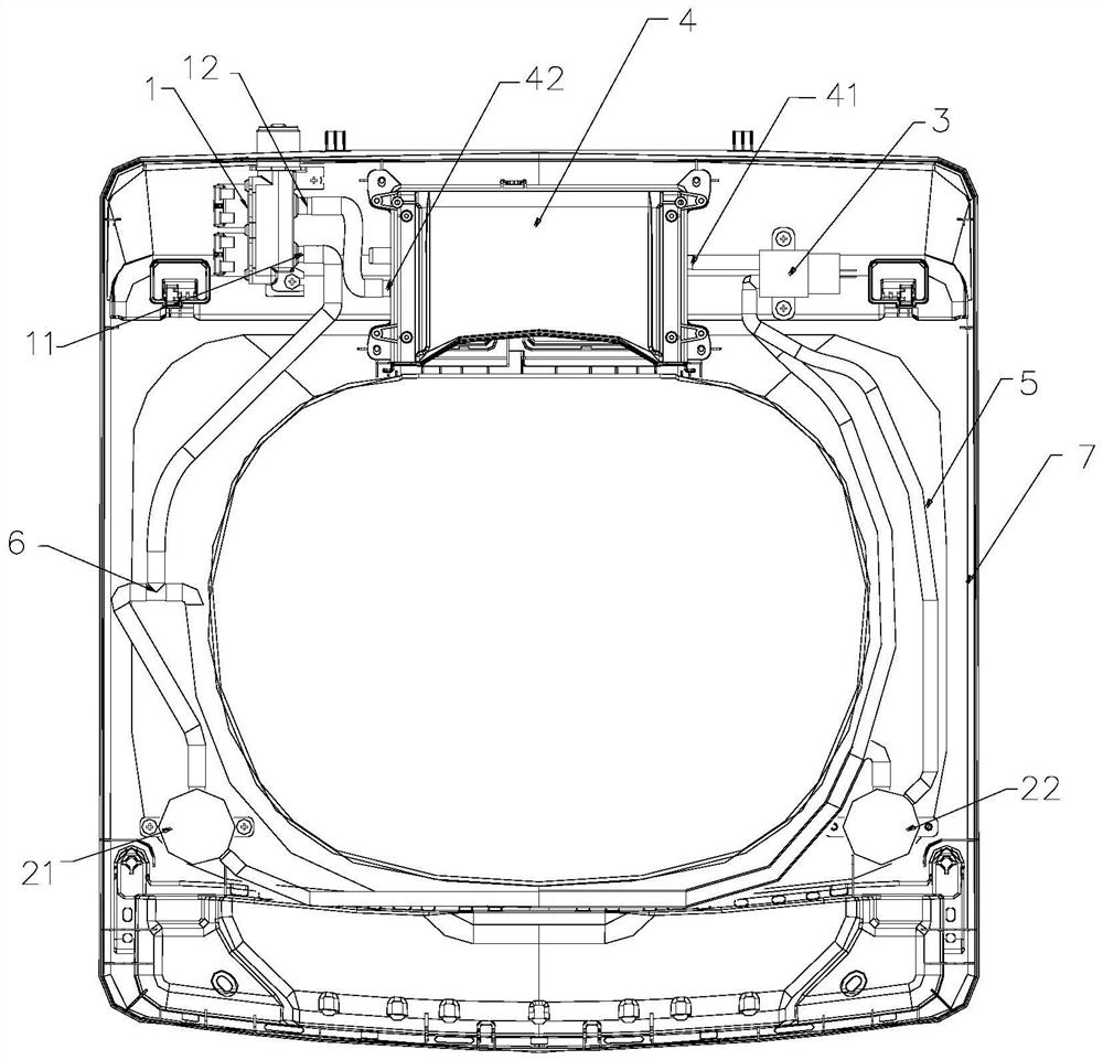 Washing machine feeding device, washing machine and control method of washing machine