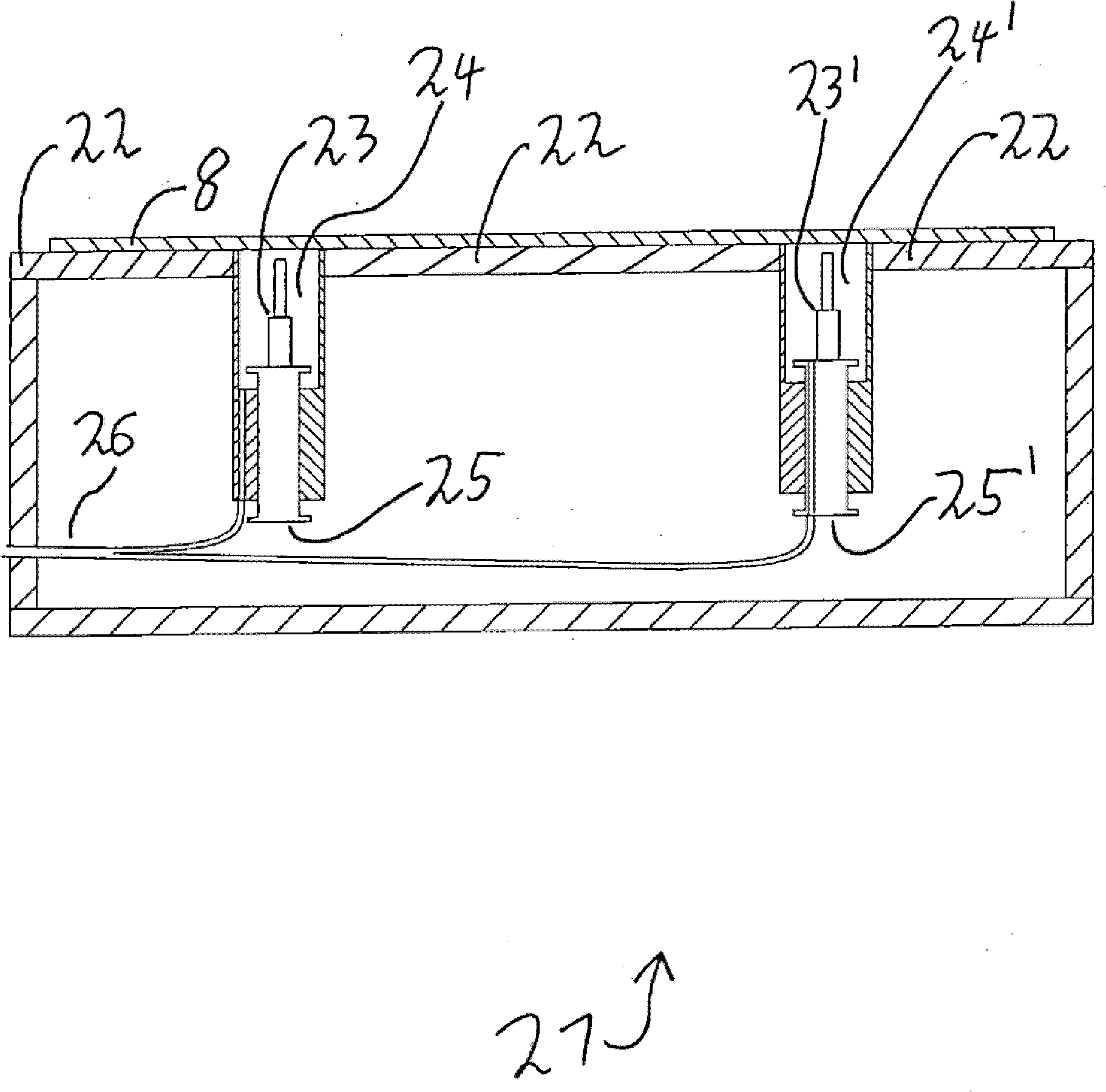 Measuring device for electrically measuring a flat measurement structure that can be contacted on one side