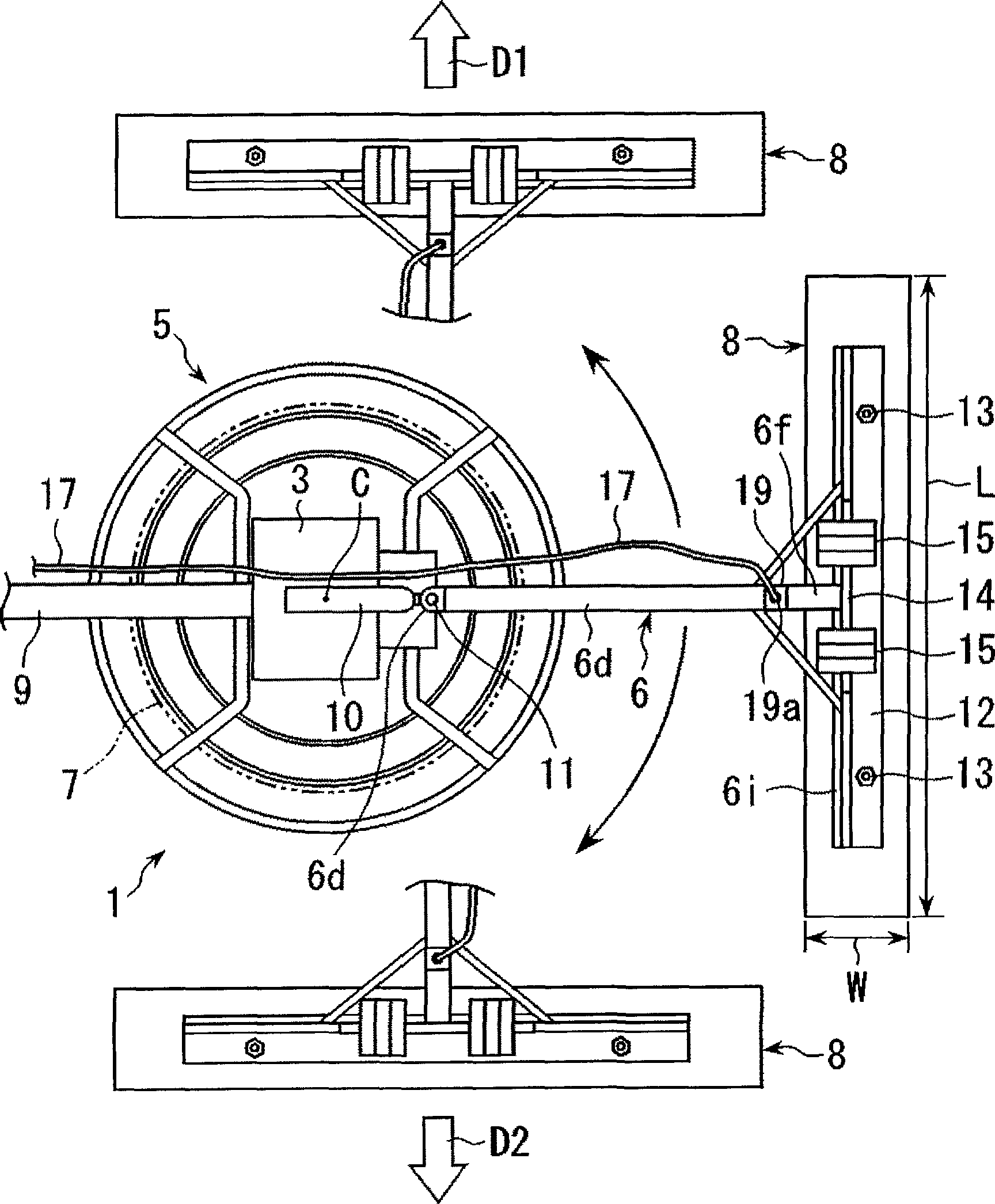 Floor surface finishing device