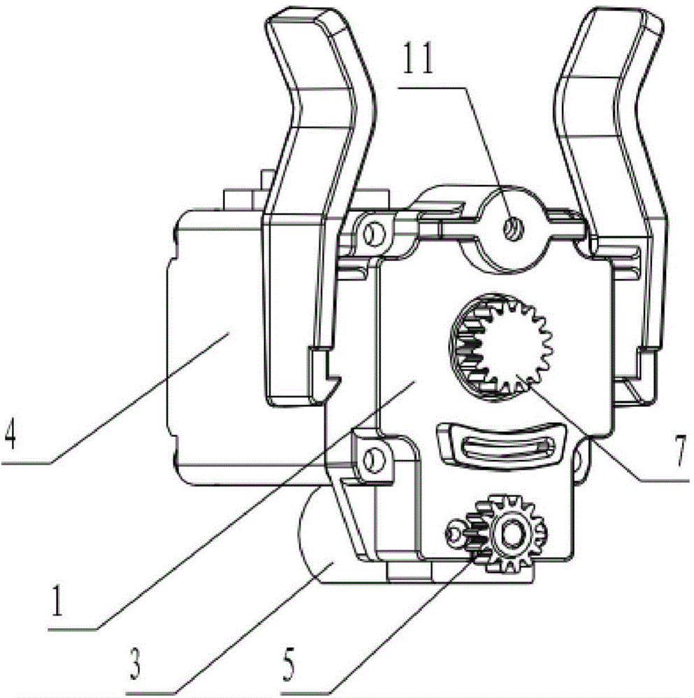 Rotary type double-nozzle switching device for 3D printing