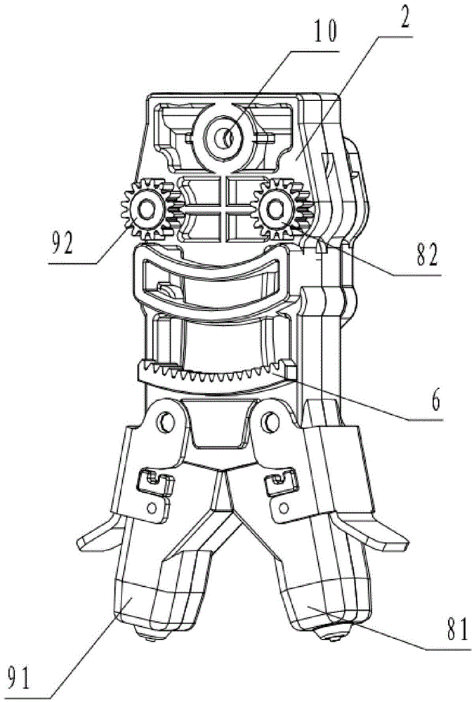 Rotary type double-nozzle switching device for 3D printing