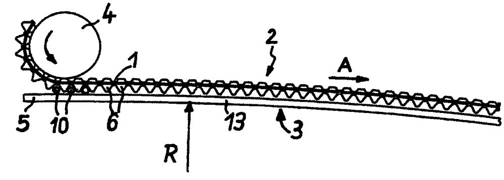 Conveying device for conveying isolated long workpieces