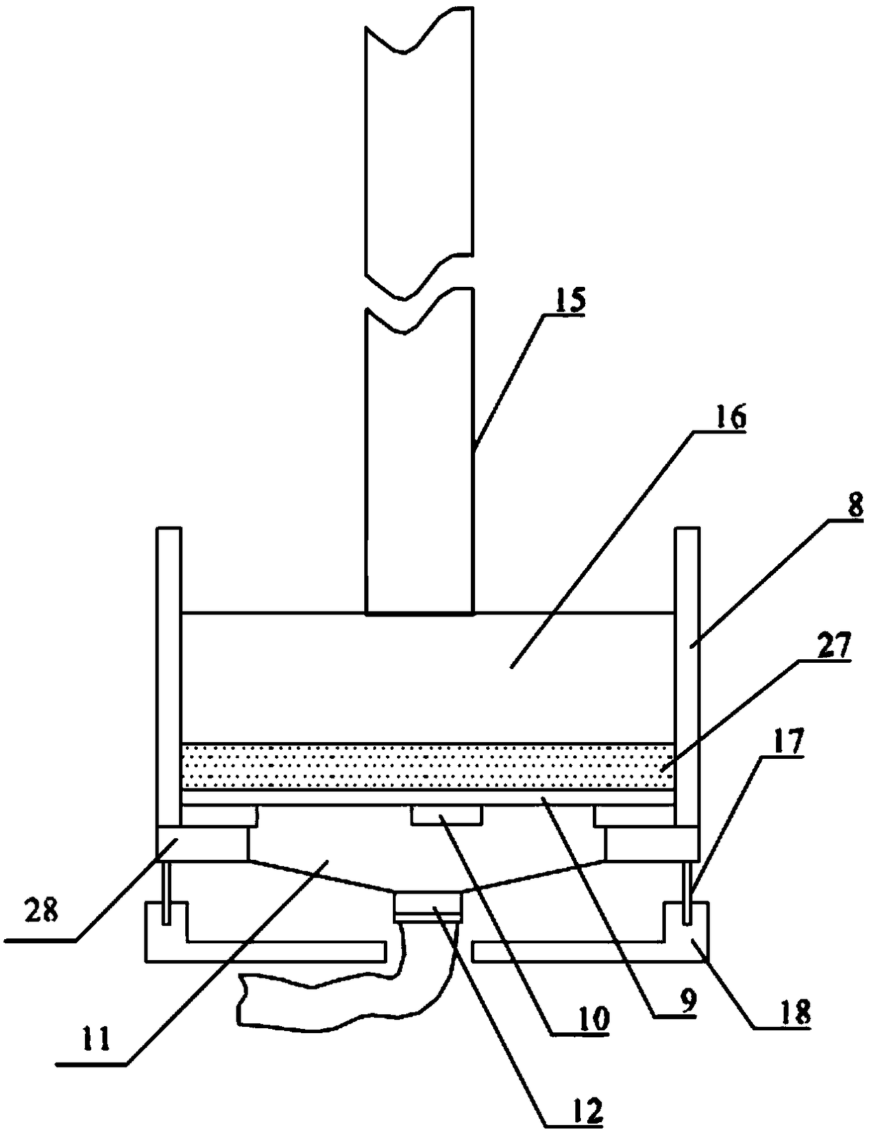 Device for additive manufacturing of rigid thermal insulation tile bodies