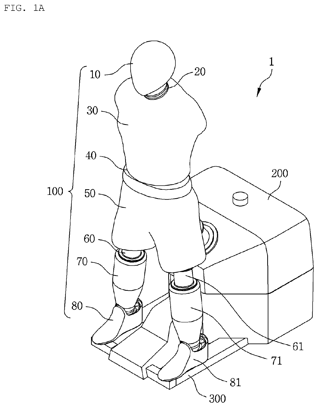 Whole body-shaped striking dummy including joints