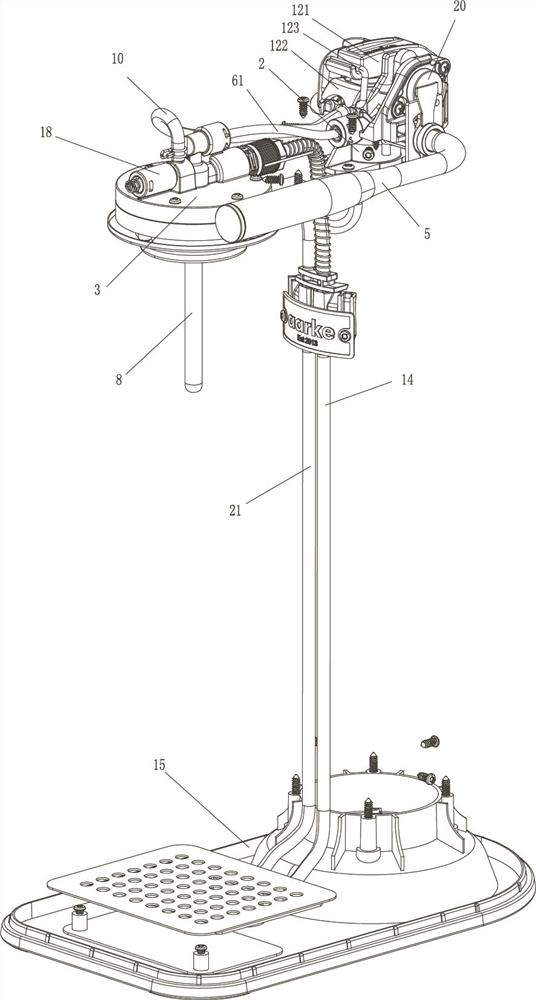 A multi-channel exhaust sparkling water machine