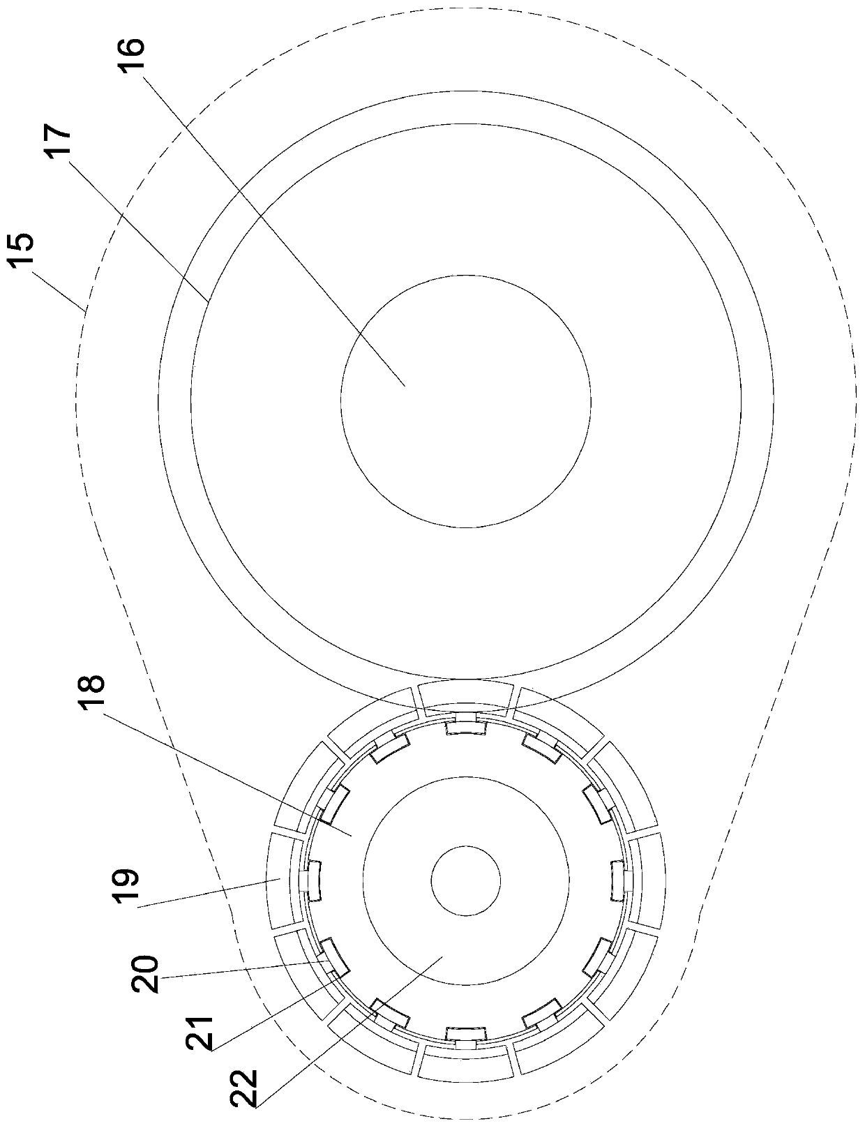 Periodic depth-variable fertilization device